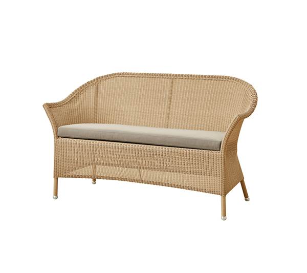Cane-line Lansing -personers Havesofa Natur Med Taupe Hynde