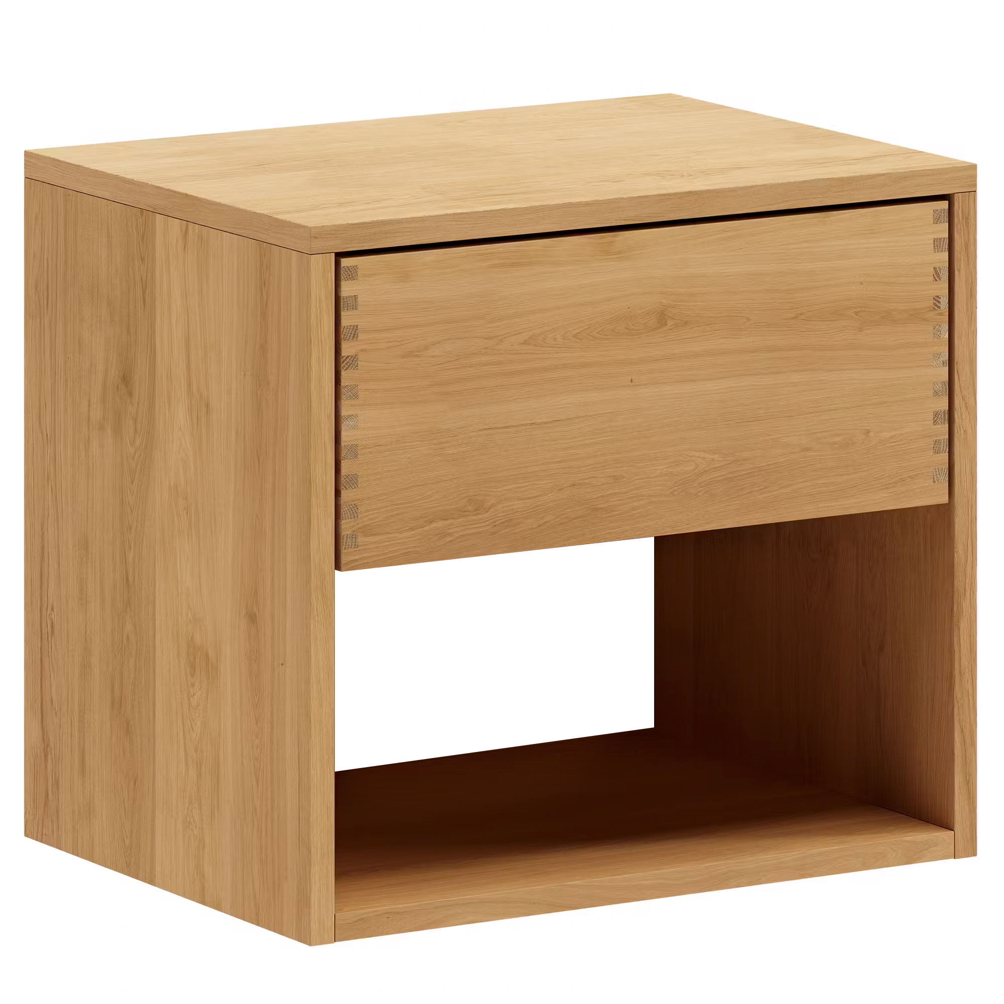 50 Cm Naturolieret Just Wood Snedker Sengebord     Skuffe