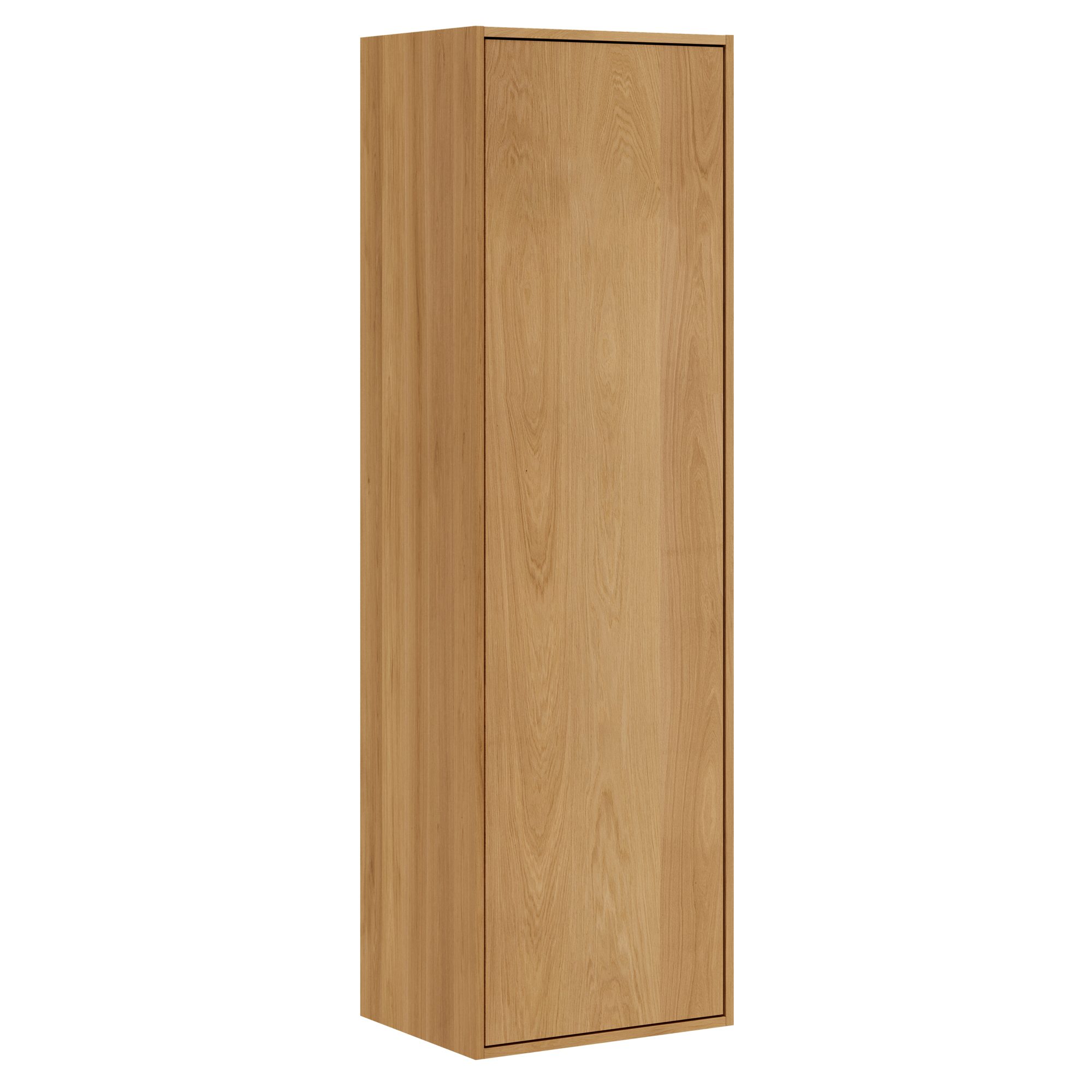 43   Cm Naturolieret Just Wood Bad Højskab Med   Låge Og   Hylder