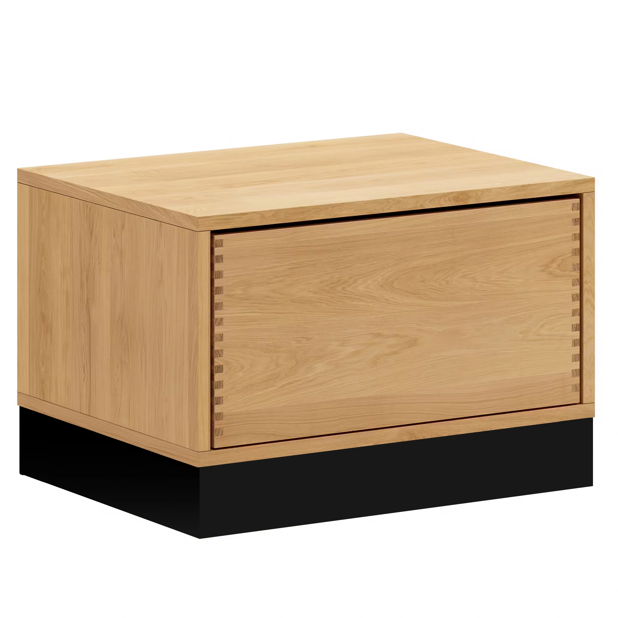 63 Cm Naturolieret Just Wood Push Snedker Bænk Inkl Skuffe 40 Cm Dybde Og Sort Sokkel