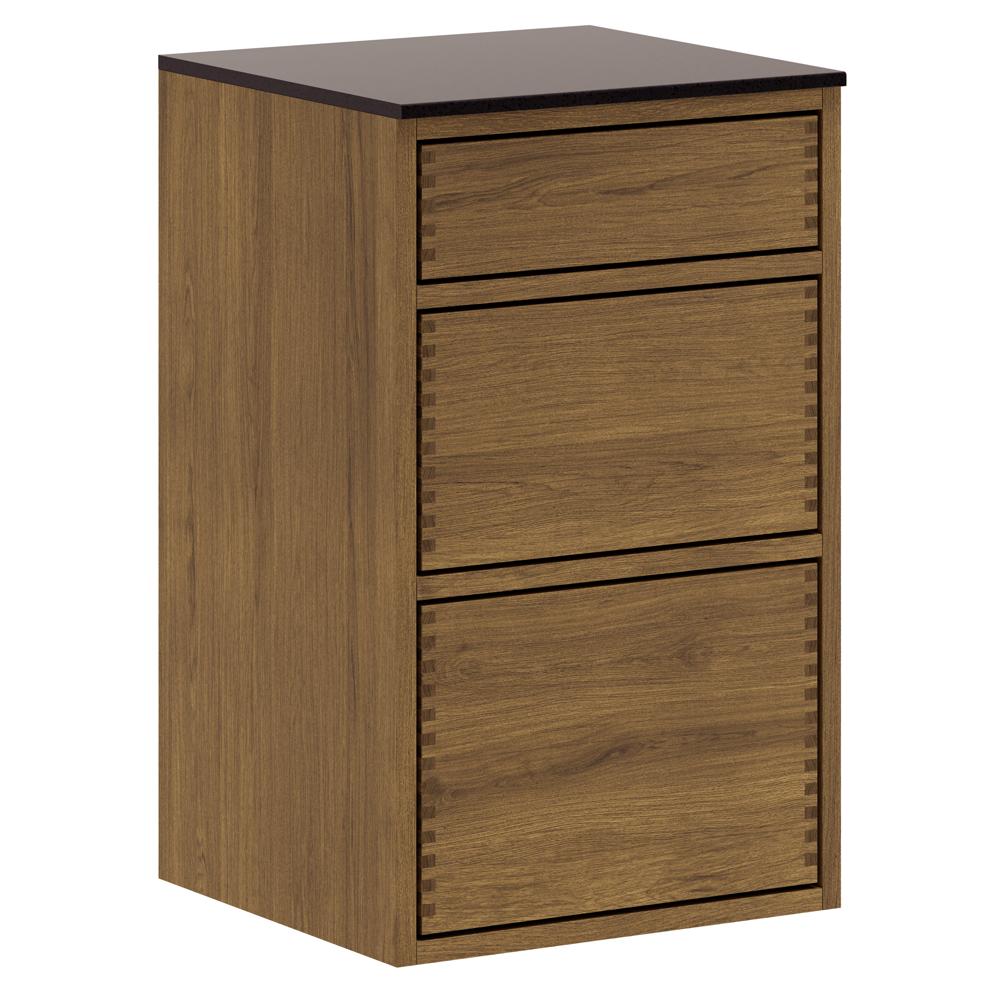 40 Cm Mørkolieret Just Wood Push Underskab 40 Cm   Dybden