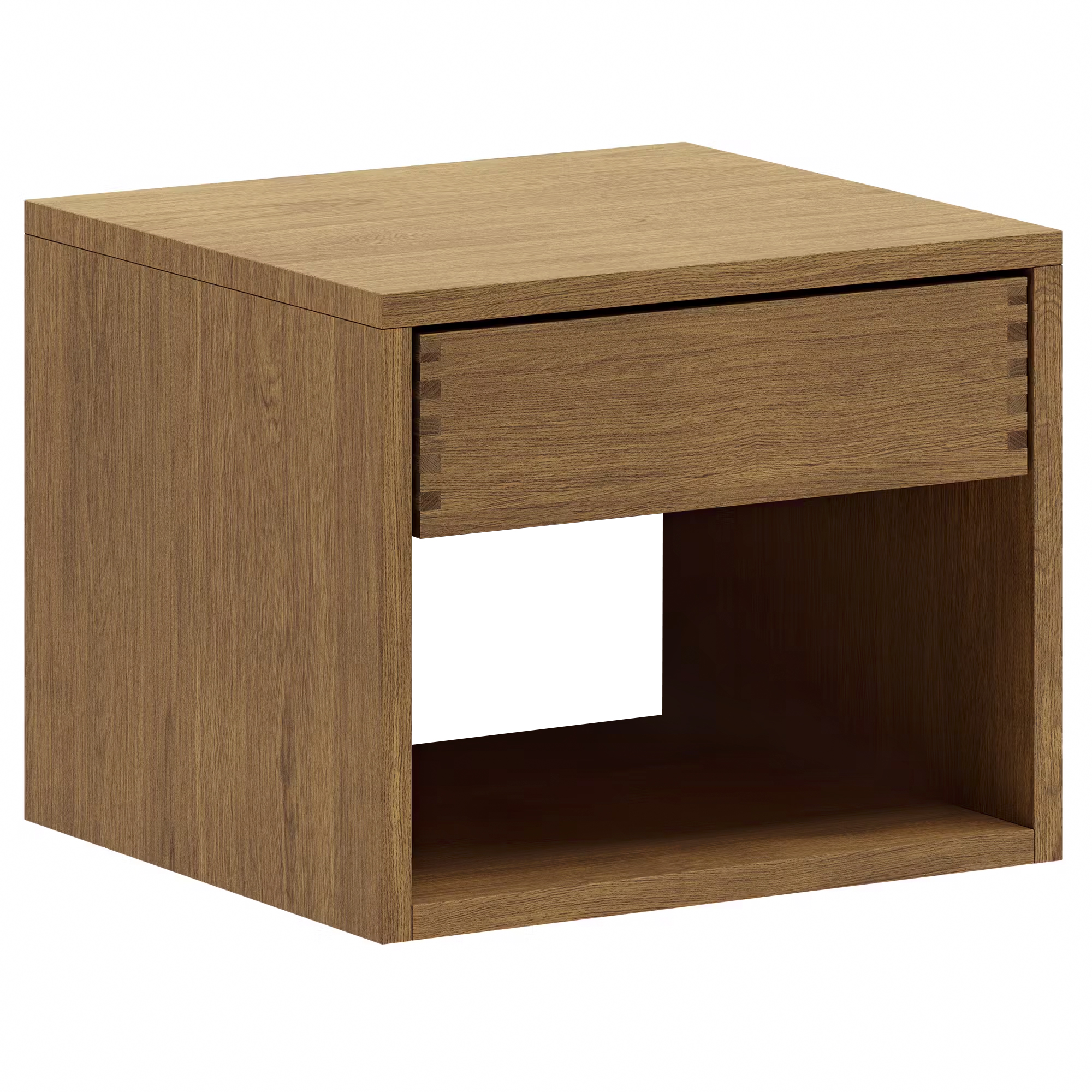 40 Cm Mørkolieret Just Wood Snedker Sengebord     Skuffe