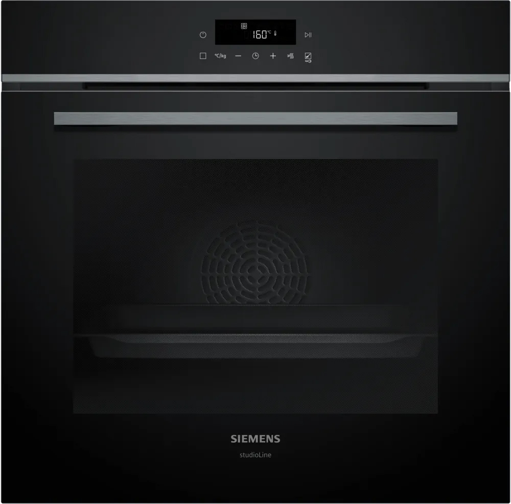 Indbygningsovn Med Dampfunktion 60 60 Cm Sort Iq300 Siemens Hq472g0b3