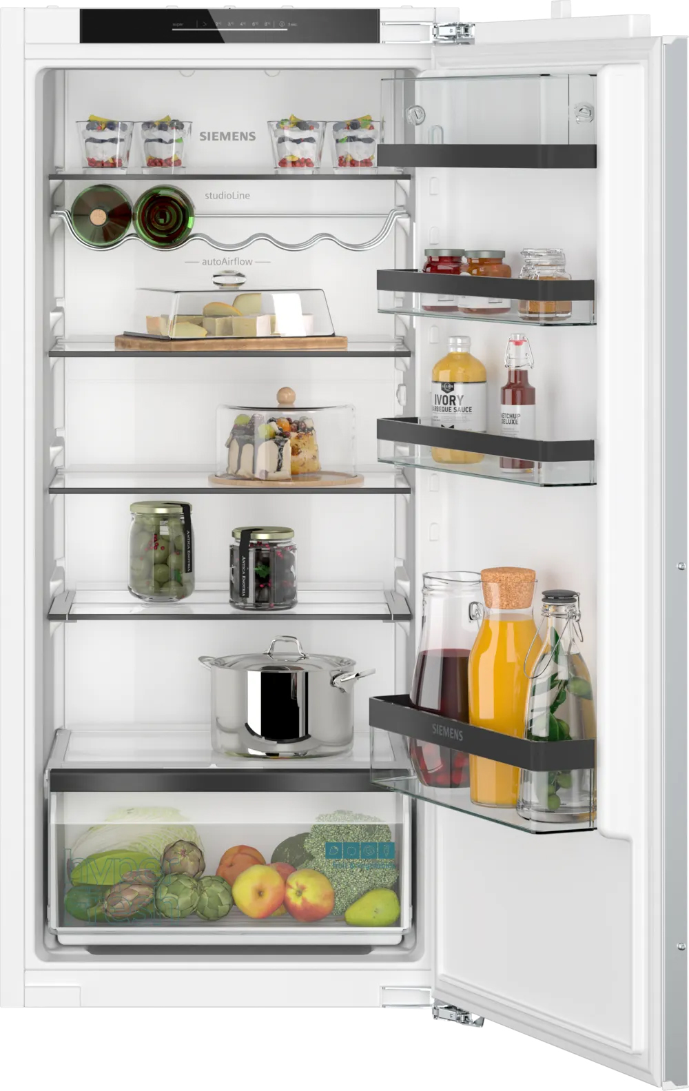 Integrerbart Køleskab 122 56 Cm Fladhængsel Med Dæmpet Lukning Soft Close Siemens Iq500 Ki41rsdd1