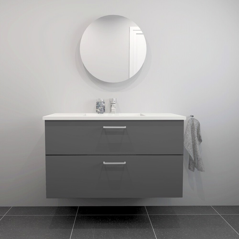 Kitchn Badsæt 102 Cm Hvid Marmorvask