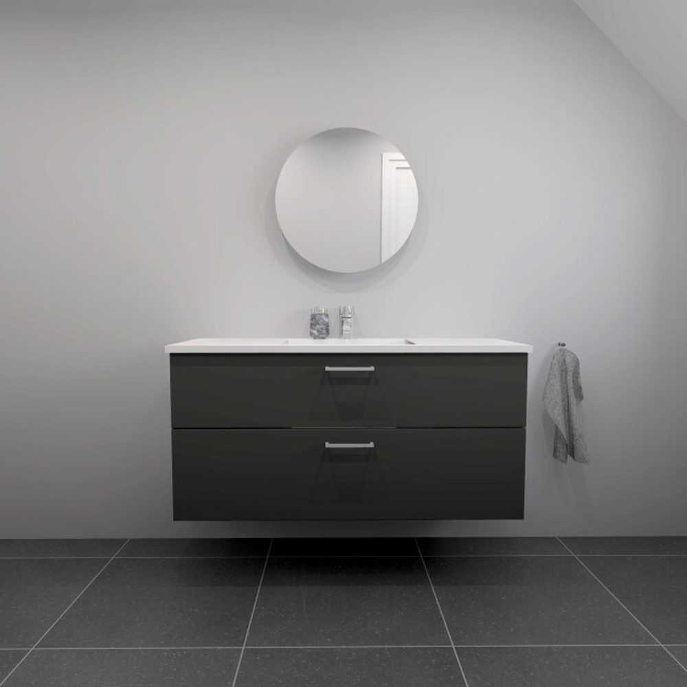 Kitchn Badsæt 122 Cm Hvid Marmorvask