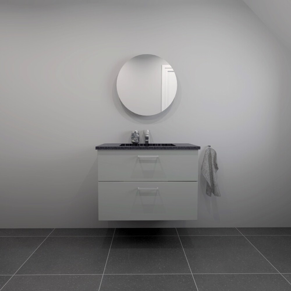 Kitchn Badsæt 82 Cm Sort Granitex Vask