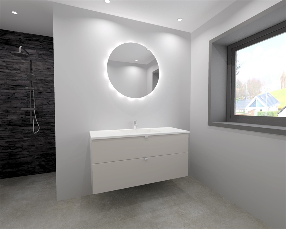 Kitchn Badsæt Grå 122 Cm Fra Kitchn Med Phoenix Cashmere Front