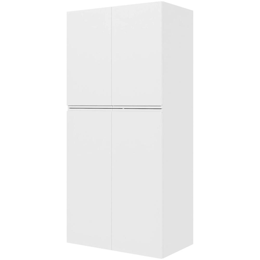 Multi-living Combiskab 100 Cm Med Hylder Bøjlestang Og To-delte Låger