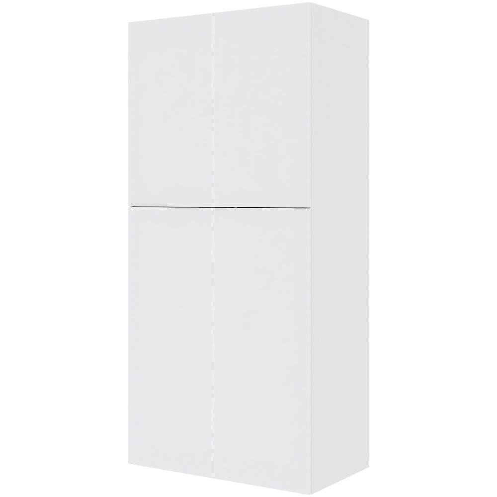 Multi-living Ekstra Højt Combiskab Hvid Front : 214 Cm : 60 Cm Låger Inklusiv Hylde Samt Oval Bøjlestang Bredde: 100 Cm