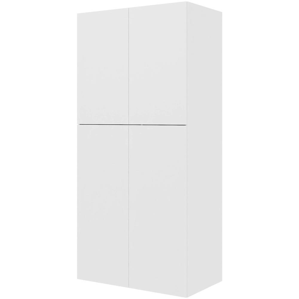 Multi-living Ekstra Højt Combiskab Malet Hvid Front : 214 Cm : 60 Cm Låger Inklusiv Hylde Samt Oval Bøjlestang Bredde: 100 Cm