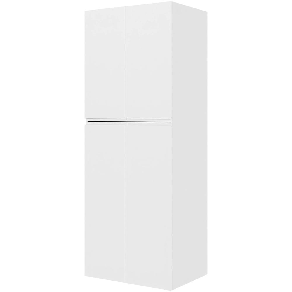 Multi-living Ekstra Højt Tomt Skab Hvid Grebsfri : 214 Cm : 60 Cm -delt Låge Bredde: 80 Cm