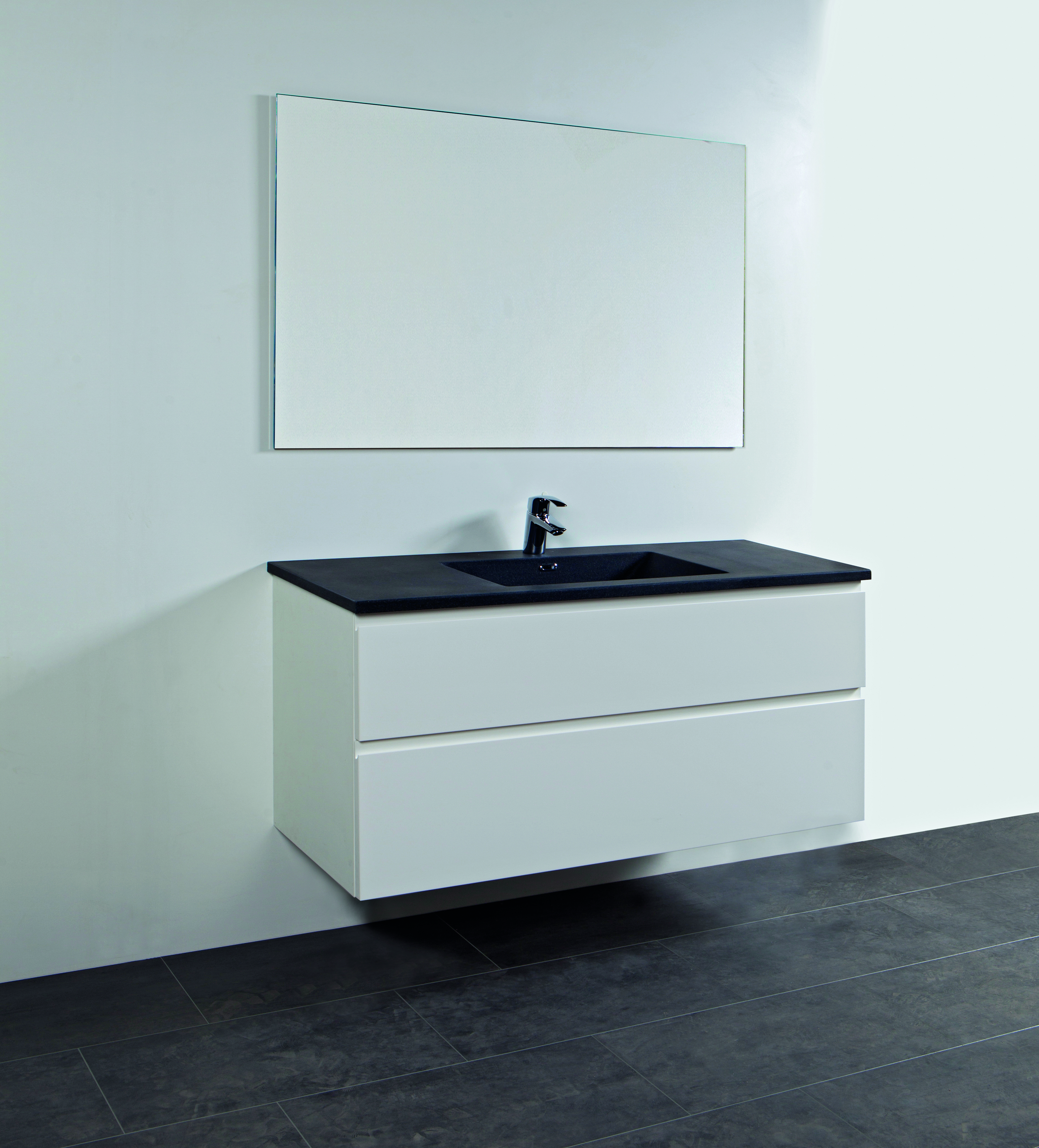 Multi-living Hvid Grebsfri Medium Bad Underskab Med Skuffer Og Vaskebordplade