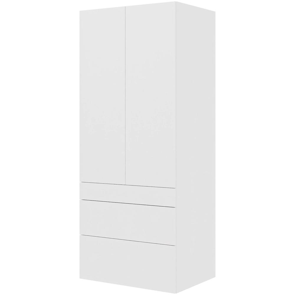 Multi-living Køkken Garderobeskab Malet Hvid Front : 195 Cm : 60 Cm Låger Og Skuffer Fuldudtræk Softclose Bredde: 80 Cm