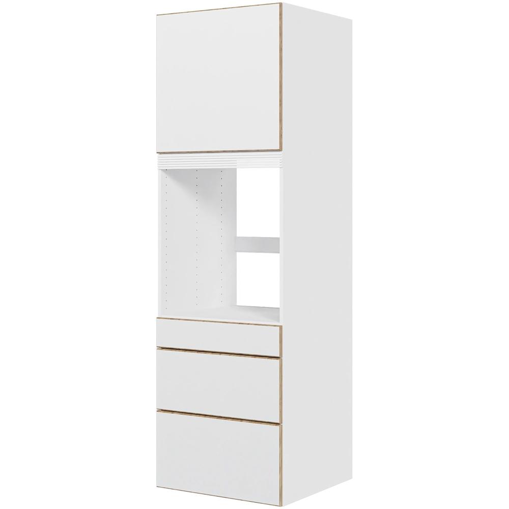 Multi-living Køkken Indbygningsskab London Til Ovn : 195 Cm : 60 Cm Skuffer Fuldudtræk Softluk Og Låge Bredde: 60 Cm