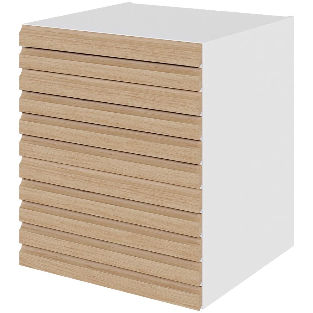 Multi-living Køkken Skuffeskab -line Eg : 70 Cm : 60 Cm Skuffer Fuldtudtræk Softluk Bredde: 60 Cm