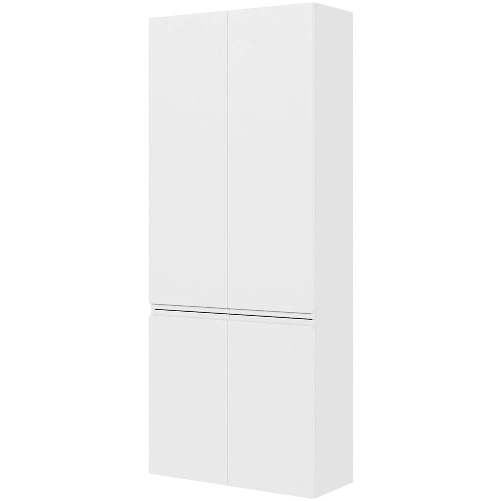 Multi-living Køkken Tilpasningsskab Hvid Grebsfri : 195 Cm : 34 Cm Inklusiv Hylder Bredde: 80 Cm