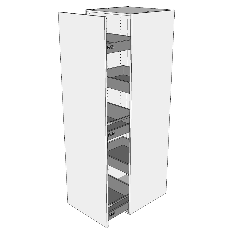 Multi-living Køkken Udtræksskab Wien : 195 Cm : 60 Cm Skuffer Bakker Fuldudtræk Softluk Bredde: 60 Cm