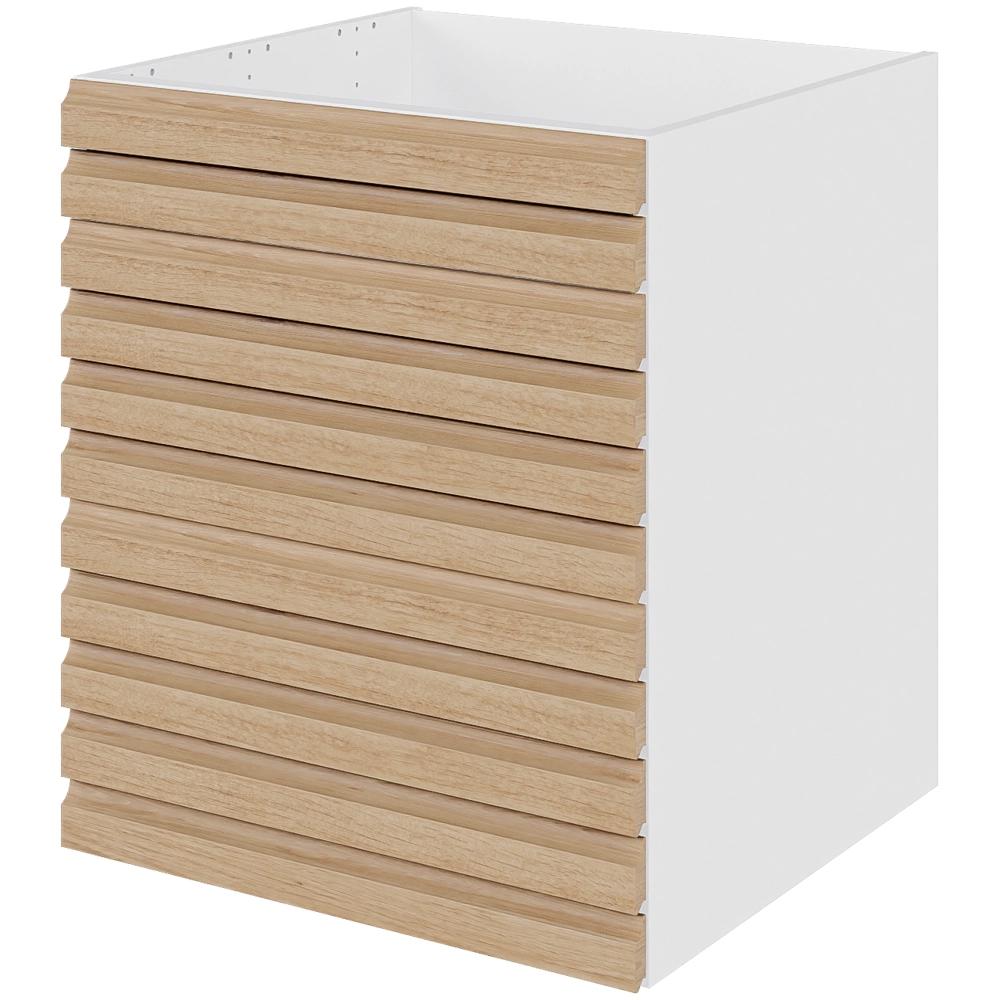 Multi-living Køkken Vaskeskab -line Eg : 70 Cm : 60 Cm Fuldudtræk Softluk Bredde: 60 Cm