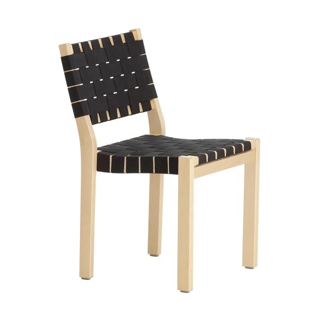 Artek 611 Spisebordsstol Birk Sort