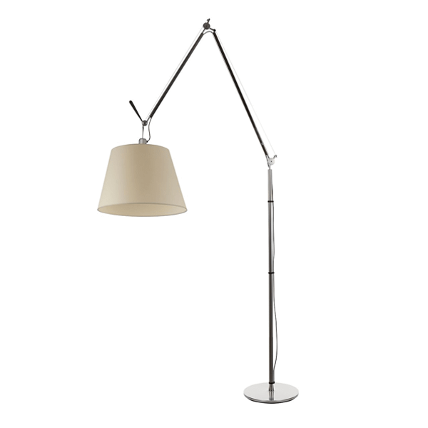 Artemide Tolomeo Mega Gulvlampe Pergament 42 Cm Skærm Med Lysdæmper