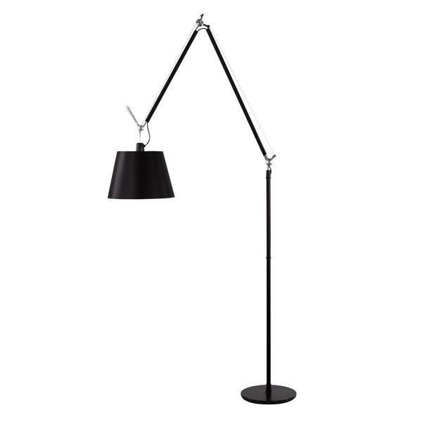 Artemide Tolomeo Mega Gulvlampe Sort 36 Cm Skærm Med Lysdæmper