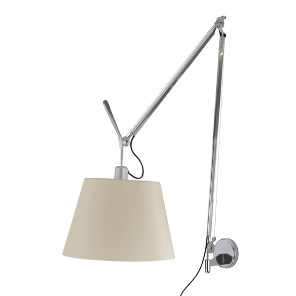 Artemide Tolomeo Mega Væglampe Pergament 36cm Med Lysdæmper