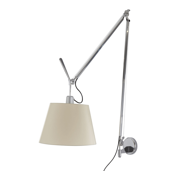 Artemide Tolomeo Mega Væglampe Pergament 32cm Med Lysdæmper