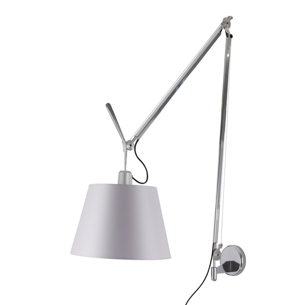 Artemide Tolomeo Mega Væglampe Satin 32cm Med Lysdæmper