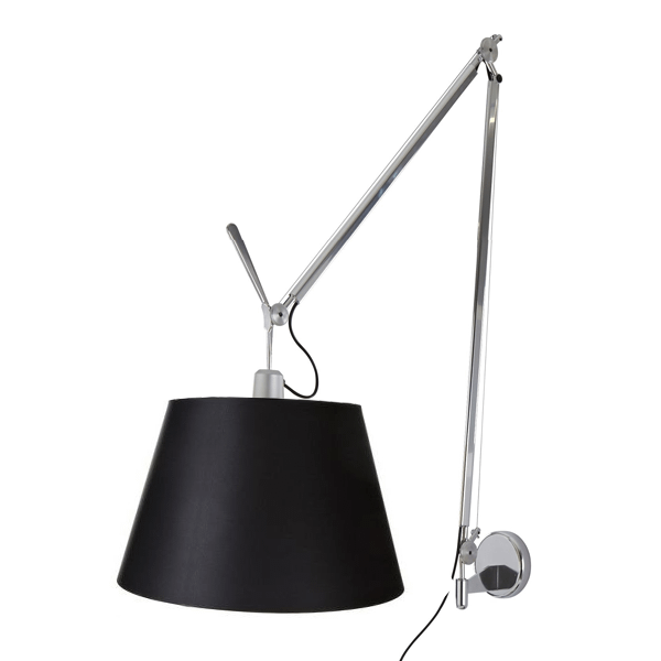 Artemide Tolomeo Mega Væglampe Sort Sort Skærm 42cm