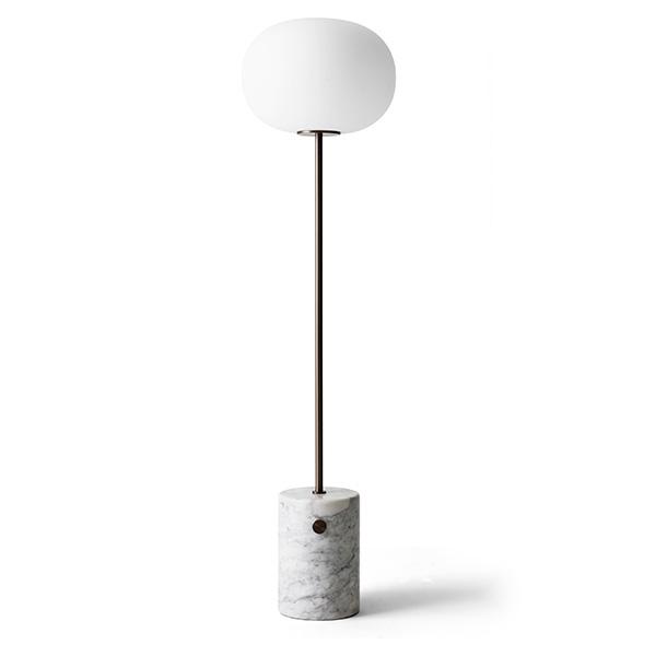 Audo Jwda Gulvlampe Hvid Marmor   Bruneret Messing