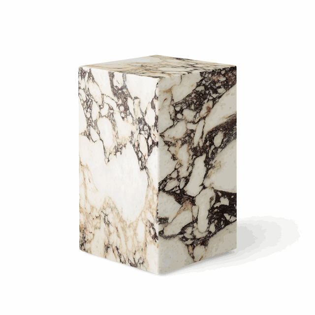 Audo Plinth Sofabord Høj Calacatta Viola Marmor
