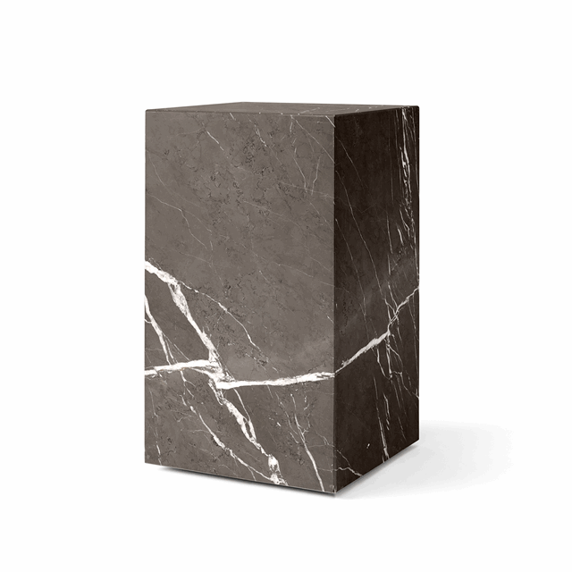 Audo Plinth Sofabord Høj Grå Kendzo Marmor