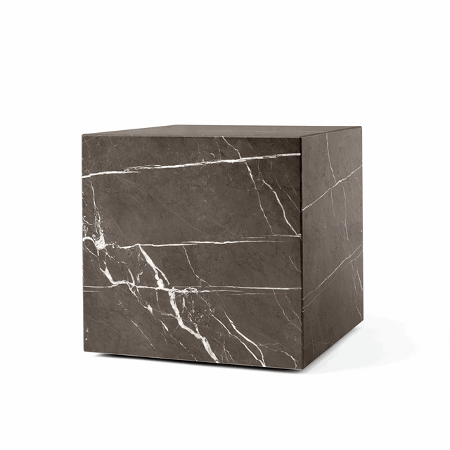Audo Plinth Sofabord Kubik Grå Kendzo Marmor