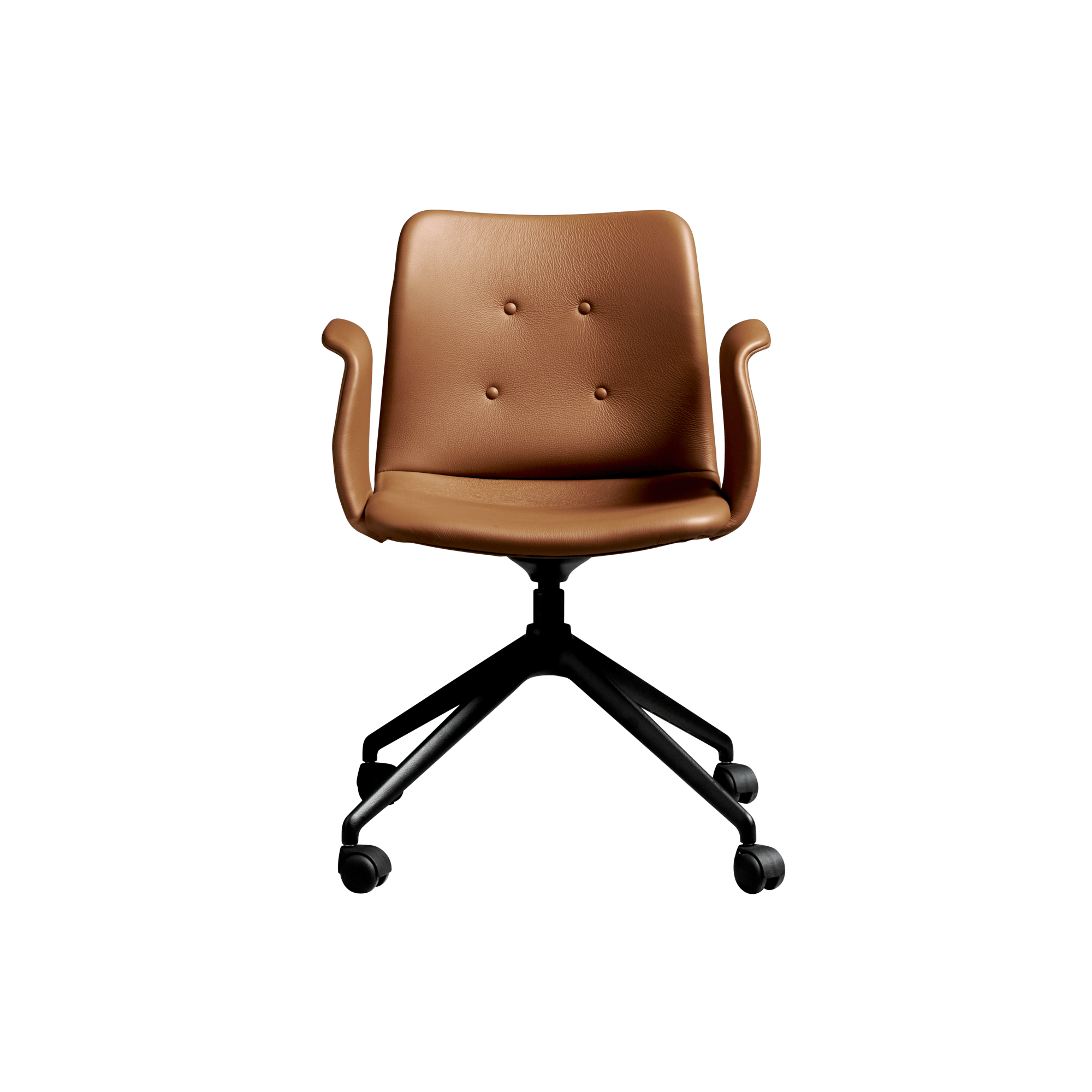 Bent Hansen Primum  -star Spisebordsstol Med Hjul Sort Zenso   223
