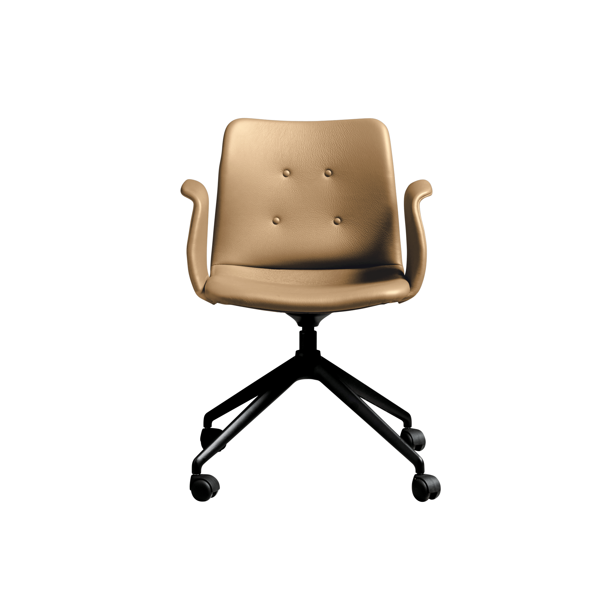 Bent Hansen Primum  -star Spisebordsstol Med Hjul Sort Zenso   261