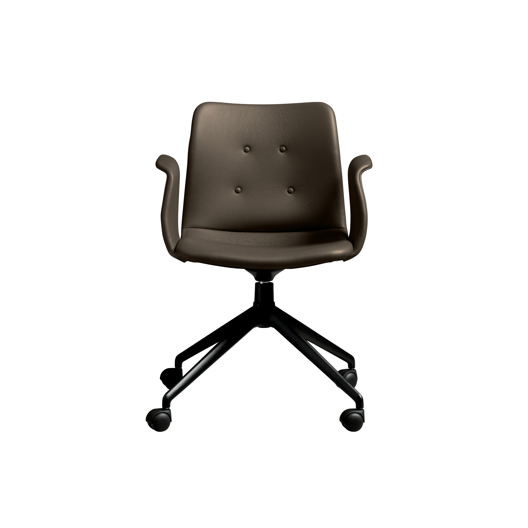 Bent Hansen Primum  -star Spisebordsstol Med Swivel   Hjul Sort Zenso   230