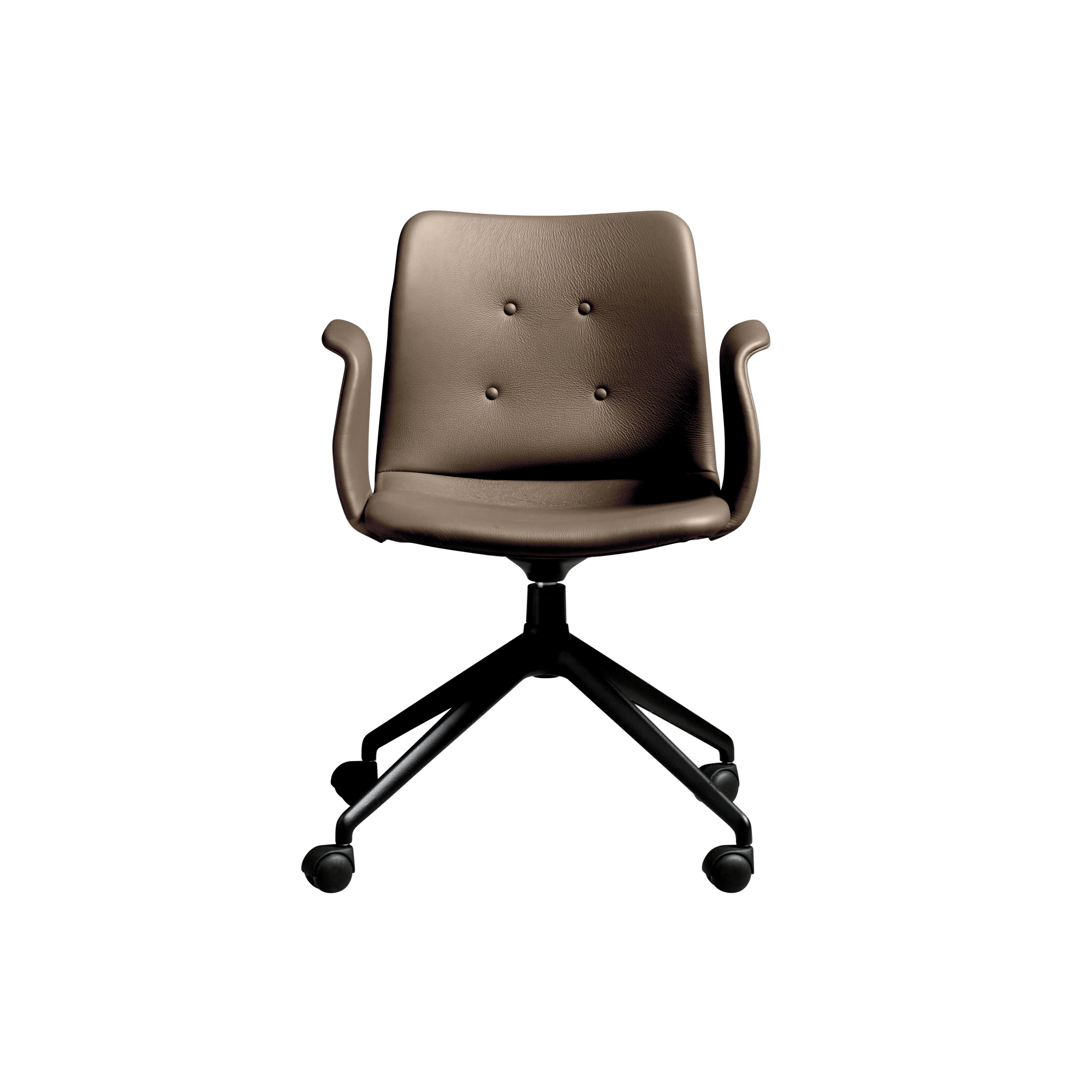 Bent Hansen Primum  -star Spisebordsstol Med Swivel   Hjul Sort Zenso   292
