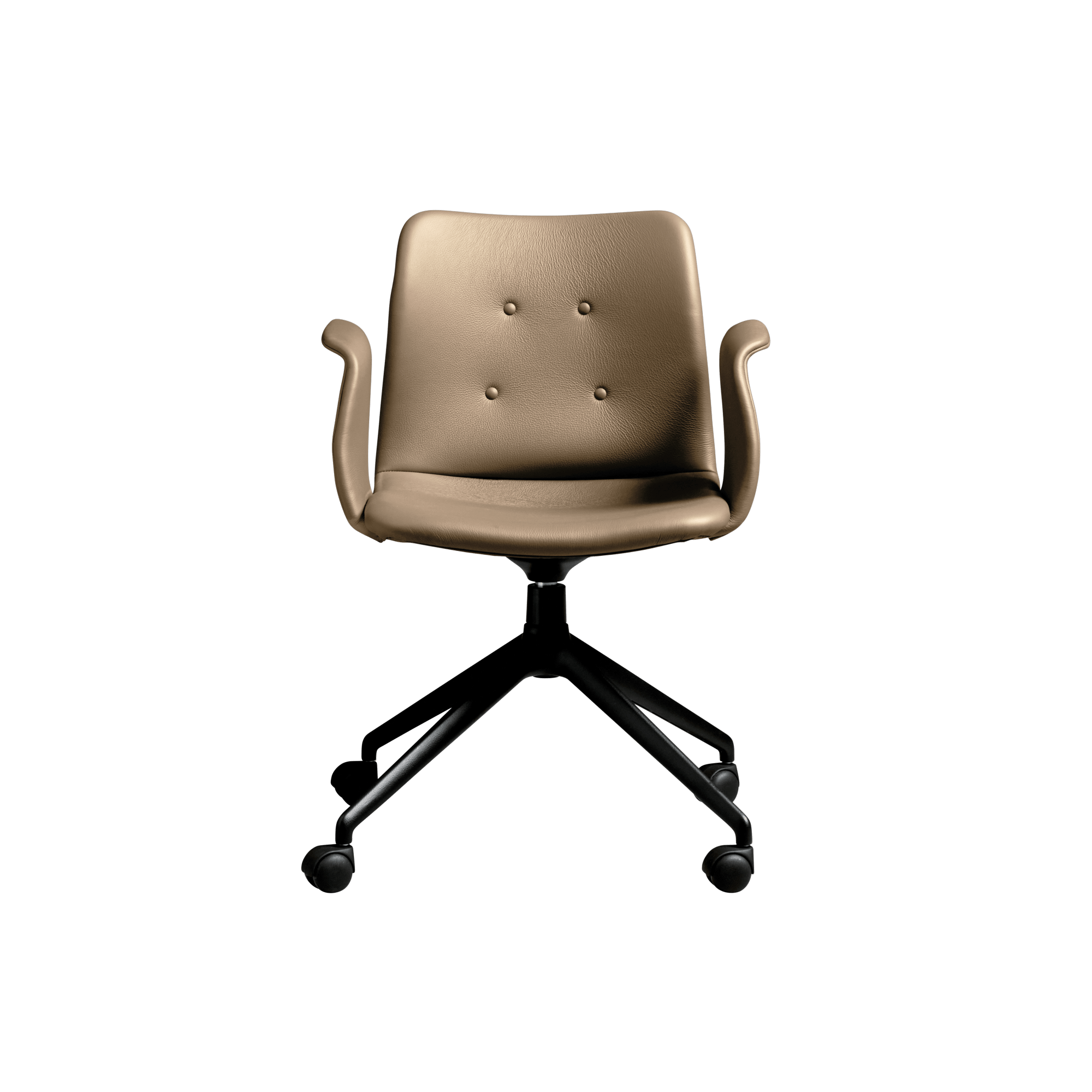 Bent Hansen Primum  -star Spisebordsstol Med Swivel   Hjul Sort Zenso   228
