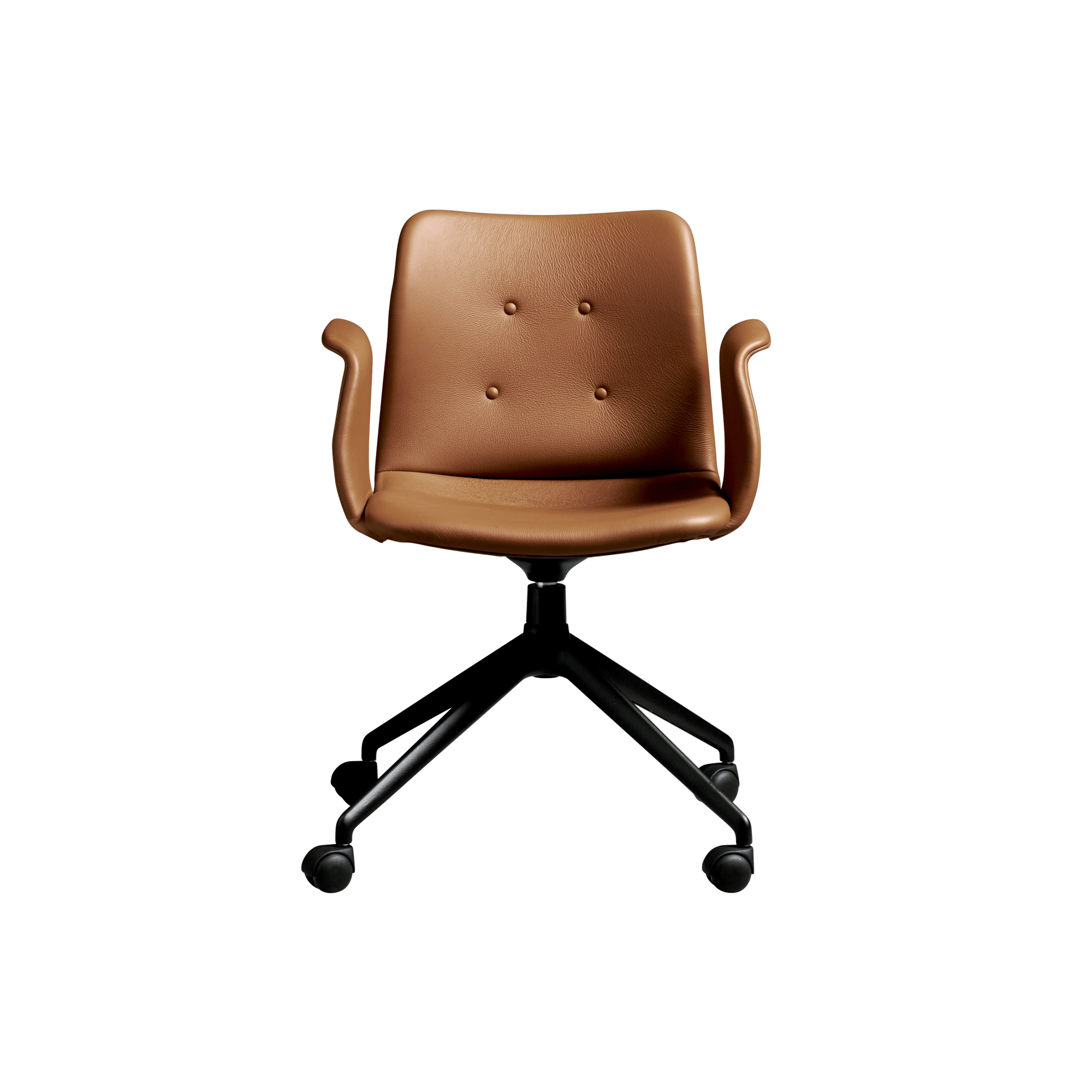Bent Hansen Primum  -star Spisebordsstol Med Swivel   Hjul Sort Zenso   223