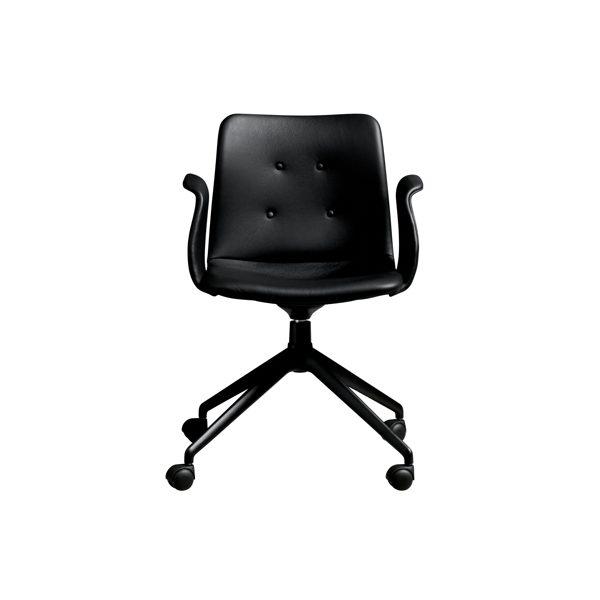 Bent Hansen Primum  -star Spisebordsstol Med Swivel   Hjul Sort Zenso   207