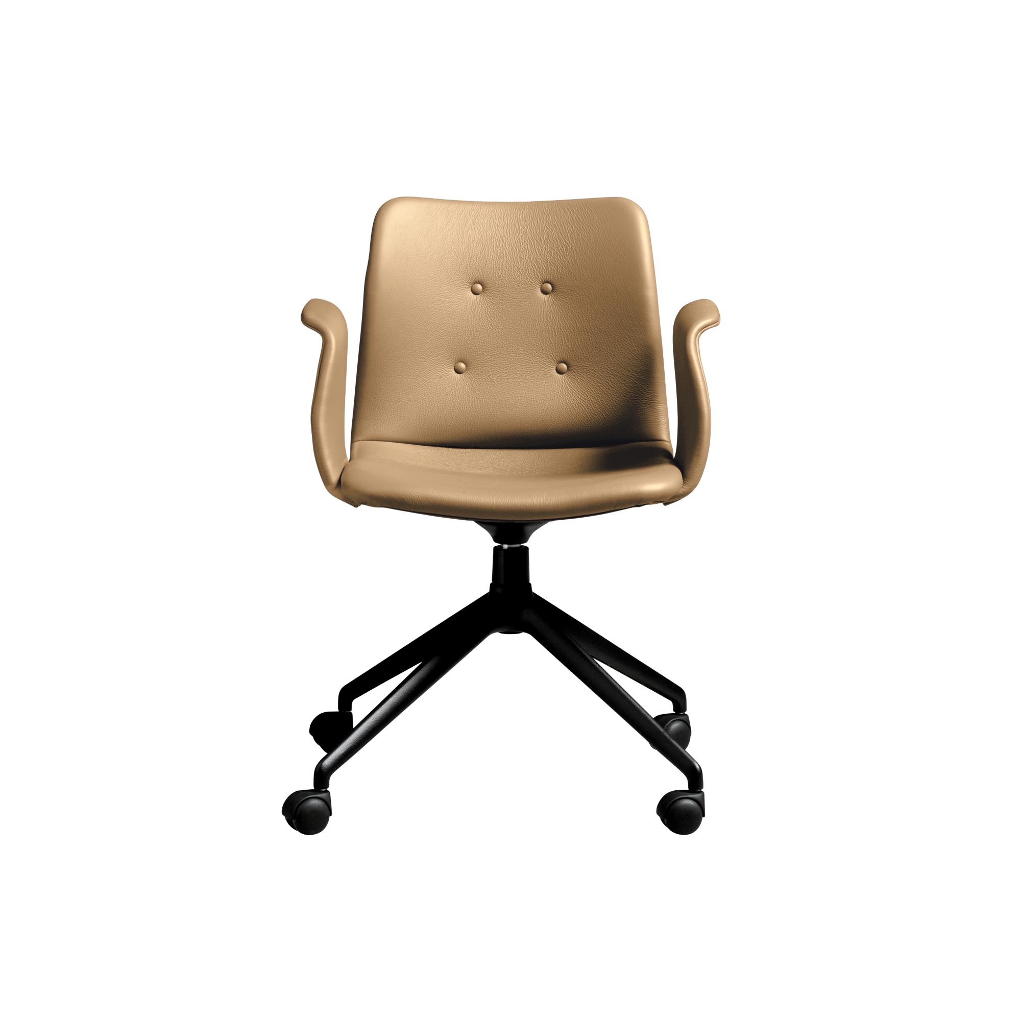 Bent Hansen Primum  -star Spisebordsstol Med Swivel   Hjul Sort Zenso   261