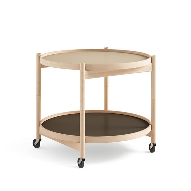 Brdr  Krüger Bølling Bakkebord ø60 Bøgetræ Olieret Med Plader   Beige Brun