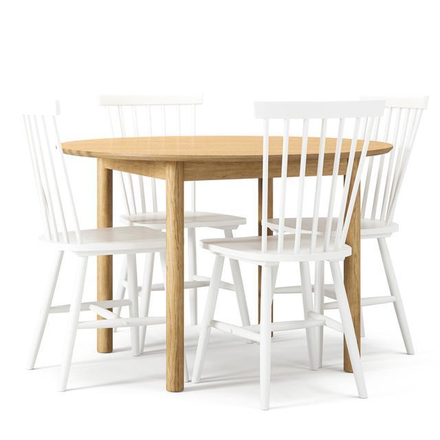 Department Wood Spisebordssæt Eg Hvid
