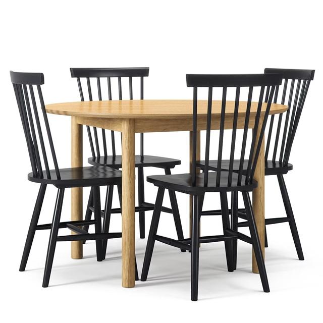 Department Wood Spisebordssæt Eg Sort