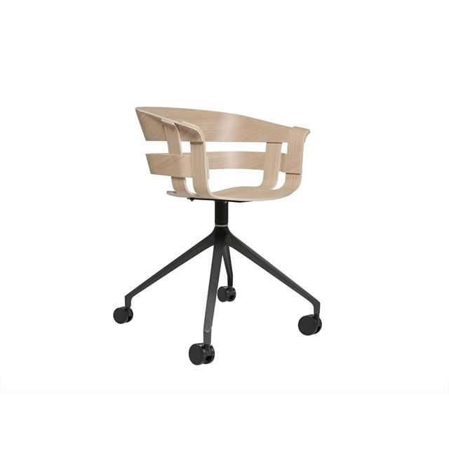 Design House Stockholm Wick Drejestol Med Hjul Eg Grå