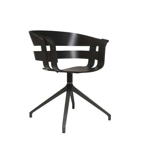 Design House Stockholm Wick Swivel Spisebordsstol Sort Mørk Grå