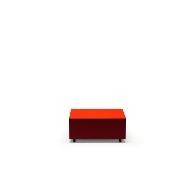Established   Sons Bloc Sofabord Med Skuffe L64 Bright Red Burdundy Clay