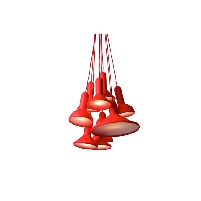 Established   Sons Torch Light Bunch S10 Pendel H180 Rød