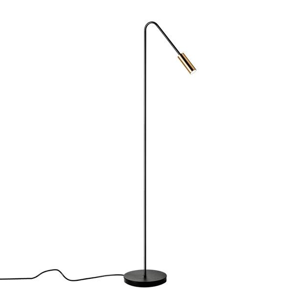 Estiluz Volta Gulvlampe Sort Guld